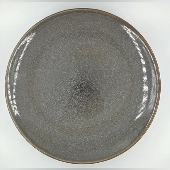 Set of 2 Threshold Stoneware BELMONT GREY glazed approx 8.5” Salad Plates - Picture 4 of 8
